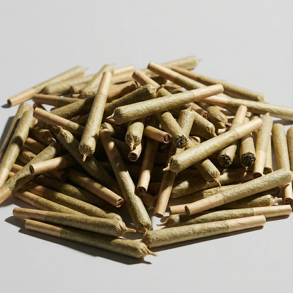Happy Flower Pre‑Roll Joint Wedding Cake mit 1 g Premium‑Cannabis, sorgfältig gerollt für gleichmäßigen Abbrand, diskret verpackt für schnellen Versand